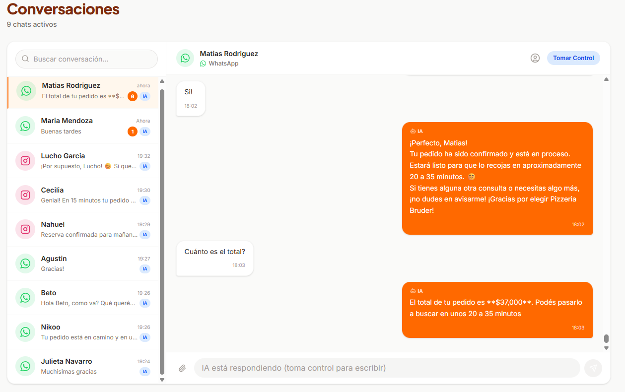 Centro de conversaciones